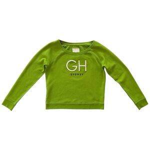 Gilly Hicks Sydney Crewneck Long Sleeves Green Sweatshirt Top Women's Size L